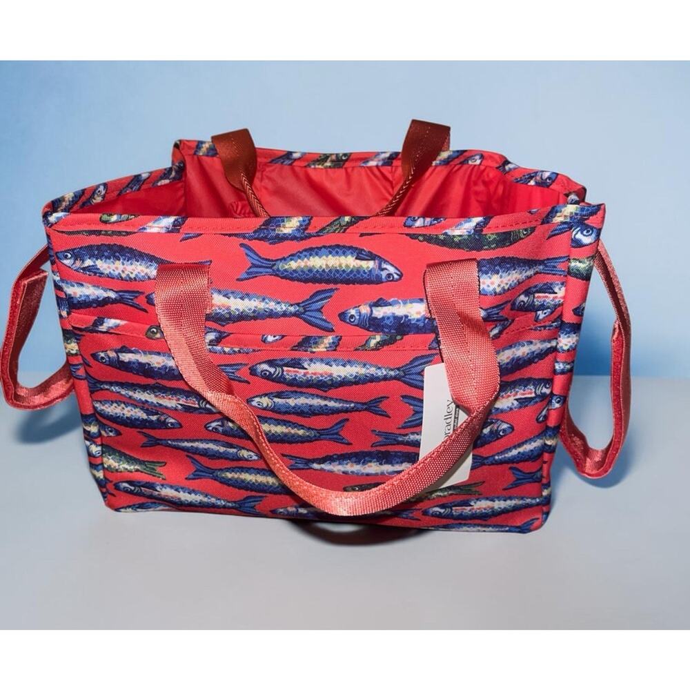 Vera Bradley Everything Organizer Tote Bag Fish Tale Red Crafts Caddy NWT